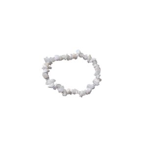 Edelsteen Splitarmband Chalcedoon Wit