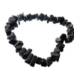 Edelsteen Splitarmband Obsidiaan (ca. 7 mm Stenen)