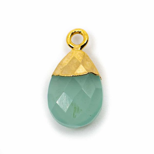 Edelsteenhanger Aqua Chalcedoon Peertje (10 mm)