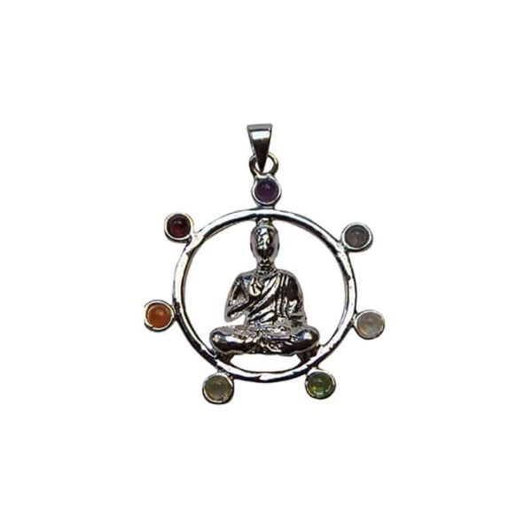 Edelstenen Hanger Chakra Boeddha Rond