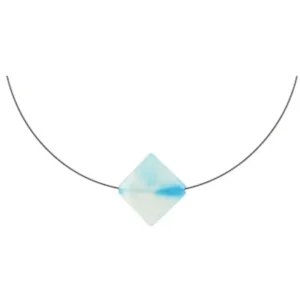 Edelstenen Ketting Blauwe Agaat - Draadketting