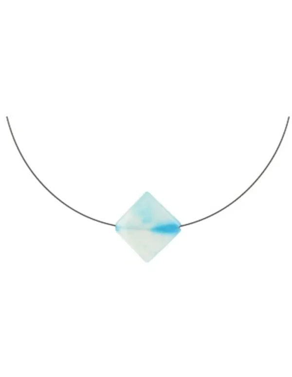 Edelstenen Ketting Blauwe Agaat - Draadketting