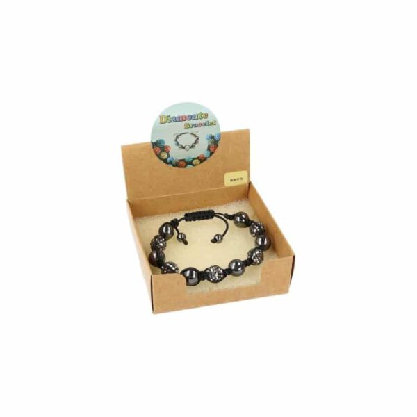 Edelstenen Shamballa Armband Hematiet