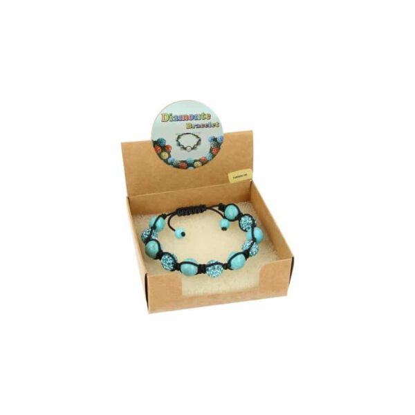 Edelstenen Shamballa Armband Howliet Blauw