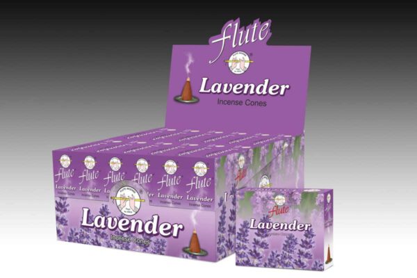 Flute Wierook Kegel Lavender (6 pakjes)