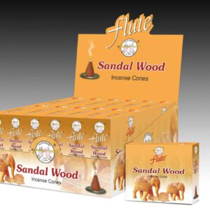 Flute Wierook Kegel SandalWood (6 pakjes)