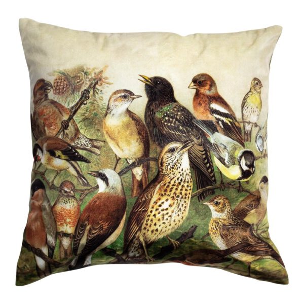 Fluwelen Kussen Country Zangvogels (45 x 45 cm)