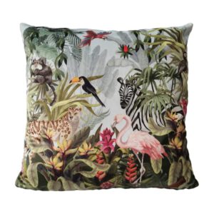 Fluwelen Kussen Jungle Flamingo (45 x 45 cm)