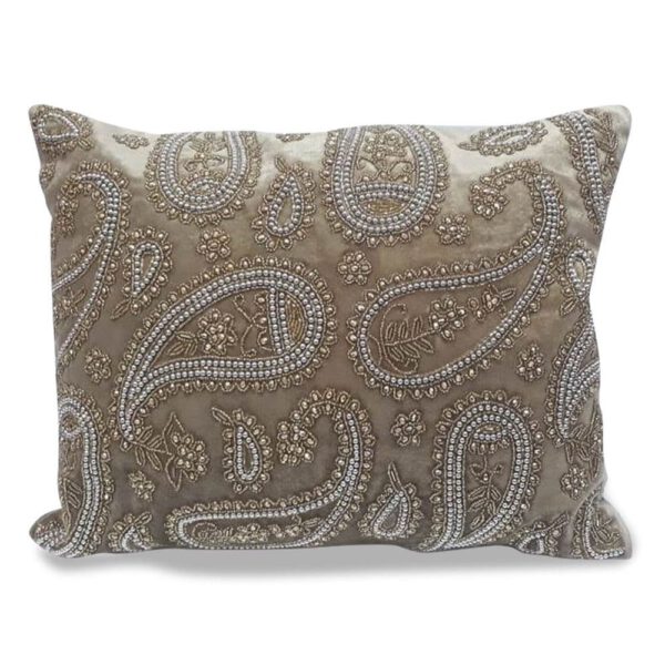 Fluwelen Kussen Paisley Goudkleurig  (45 x 35 cm)