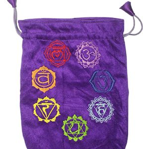 Fluwelen Tas  - Chakra - Paars