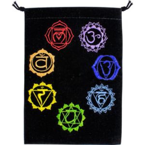 Fluwelen Tas  met 7 Chakras Geborduurd