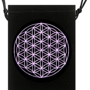 Fluwelen Tasje - Flower of Life Design