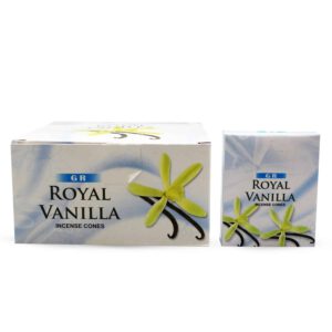 G.R Wierook Kegel Royal Vanilla (12 pakjes met 10 kegels)