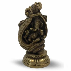 Ganesh in een Schelp (20 x 10 cm)