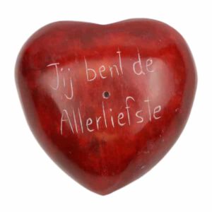 Gelukssteen van Zeepsteen "Jij bent de Allerliefste"