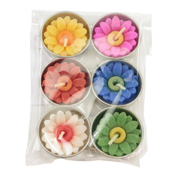 Geschenkset Waxinelichtjes Bloemen (Set van 6)