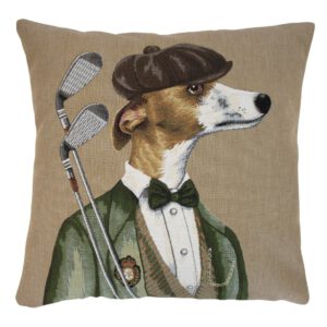 Gobelin Kussen Golf Hond Heer (45 x 45 cm)