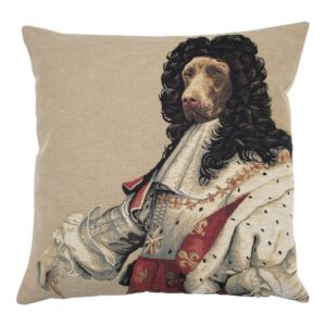 Gobelin Kussen Hond Louis XIV (45 x 45 cm)