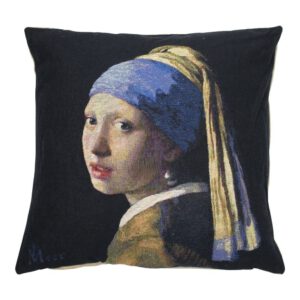 Gobelin Kussen Meisje met de Parel van Johannes Vermeer (45 x 45 cm)