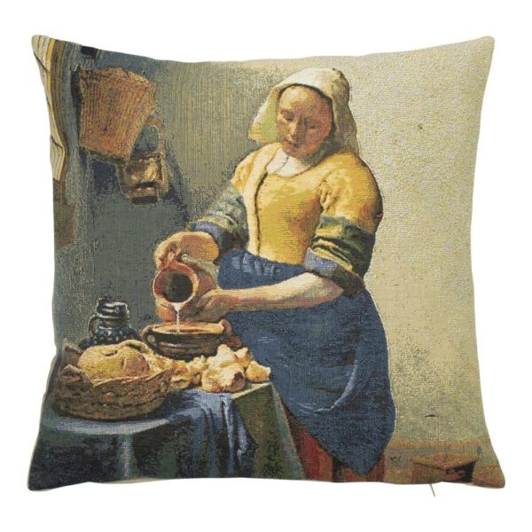 Gobelin Kussen Melkmeisje van Johannes Vermeer (45 x 45 cm)