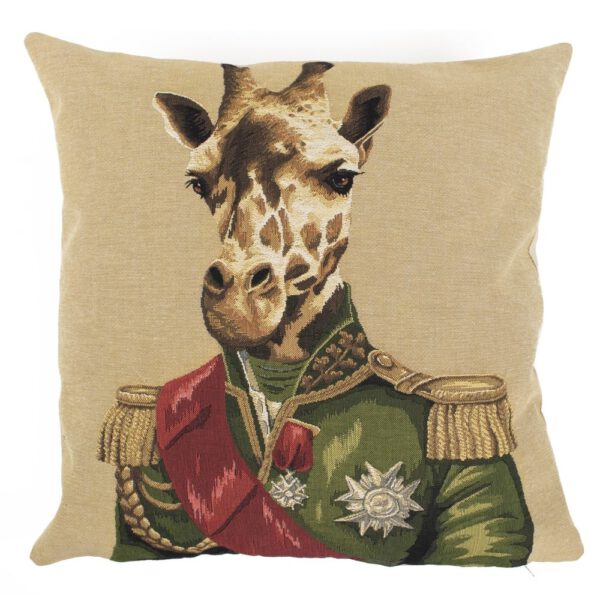 Gobelin Kussen Officier Giraffe Beige (45 x 45 cm)