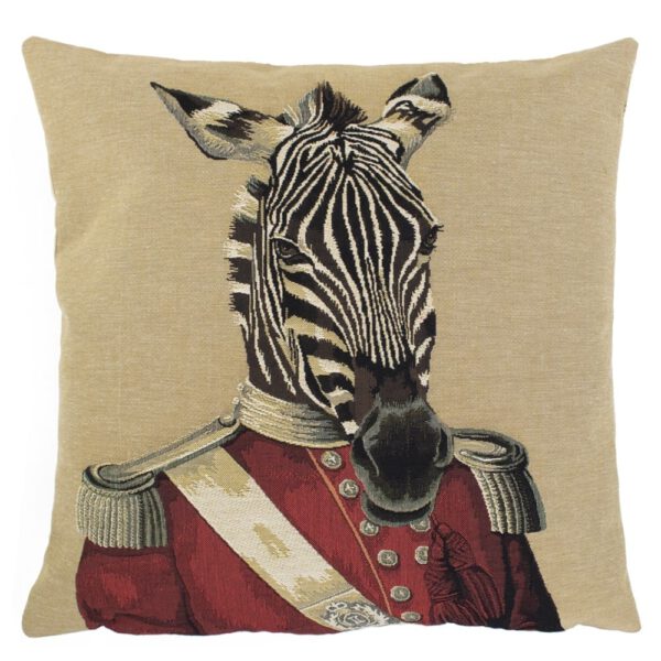 Gobelin Kussen Officier Zebra Beige (45 x 45 cm)