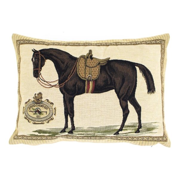 Gobelin Kussen Paard met Zadel Bruin (45 x 31 cm)