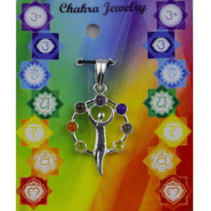 Godinnenfiguur Chakra Hanger Messing Verzilverd