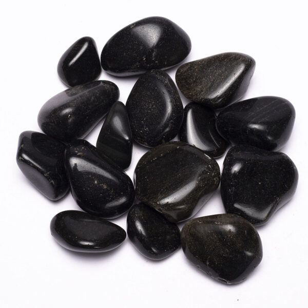 Goudglans Obsidiaan Trommelstenen AA Kwaliteit (± 250 gram - ± 4.5-6