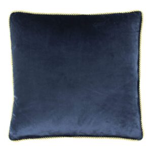 Goudkleurig-Navy Fluwelen Kussen (45 x 45 cm)