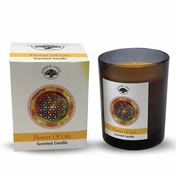 Green Tree Geurkaars Flower of Life (210 gram)