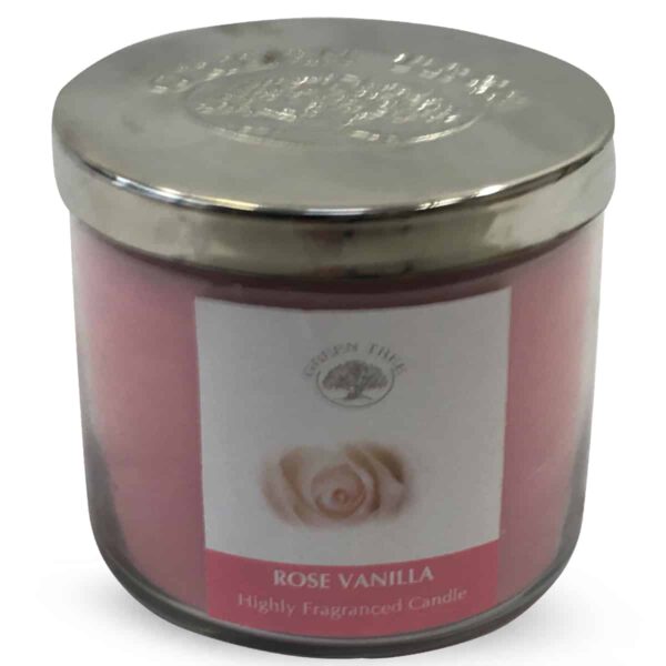 Green Tree Geurkaars Rose Vanilla (600 gram)