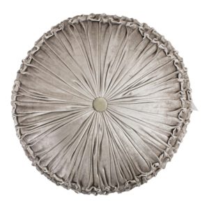 Groot Rond Beige Fluwelen Kussen (60 cm)