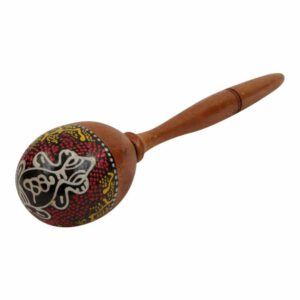 Handgeverfde Maracas Geel-Bruin