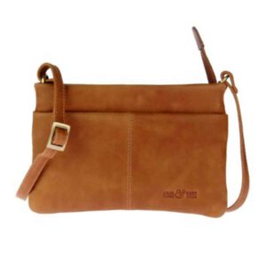 Handtas Vintage Rundleder Bruin