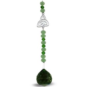 Hangend Kristal Geslepen Glas met Triquetra