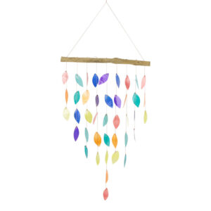 Hangende Decoratie Capiz Schelpen Bladeren Multicolor (75 cm)