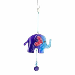 Hangende Decoratie Olifant Paars-Blauw (23 x 11 x 1 cm)