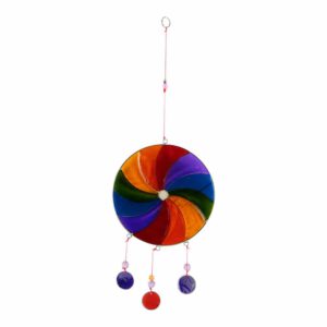 Hangende Decoratie Regenboog Cirkel (39 x 14 x 1 cm)