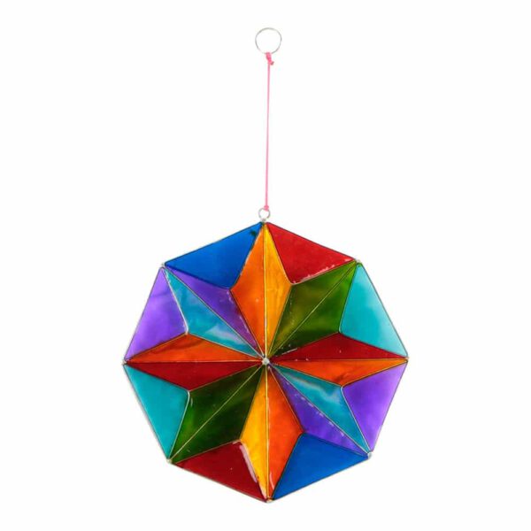 Hangende Decoratie Ster van Hoop en Begeleiding Multicolor (26 x 16 x