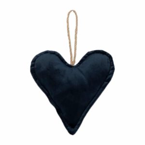 Hartvormige Decoratieve Fluwelen Hanger Navy