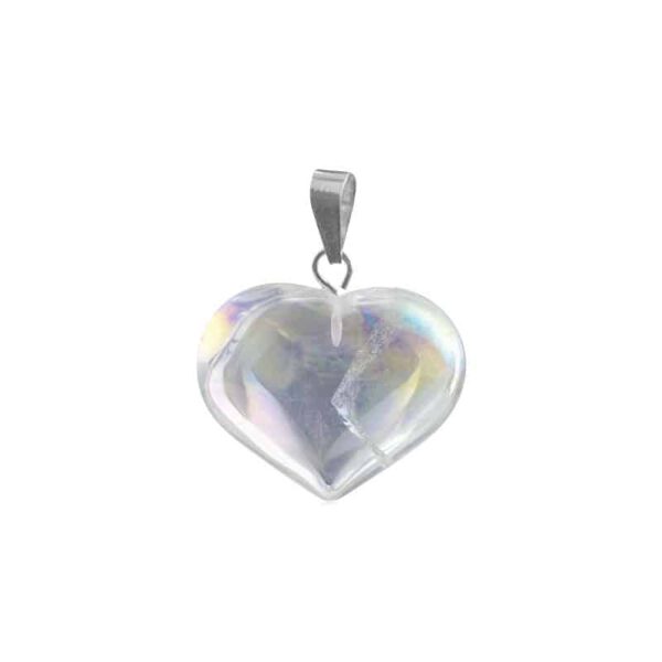 Hartvormige Edelstenen Hanger Angel Aura