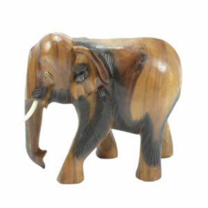 Houten Beeldje Olifant (8 x 5 cm)