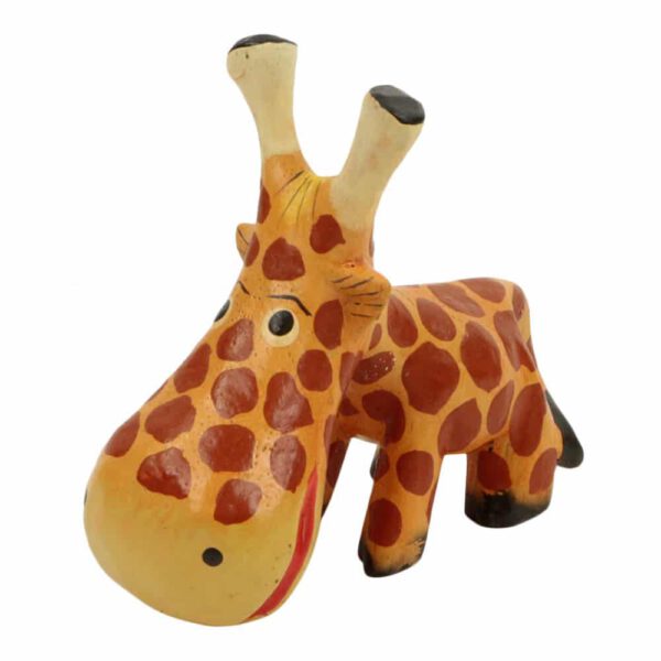 Houten Giraffe met grote Kop