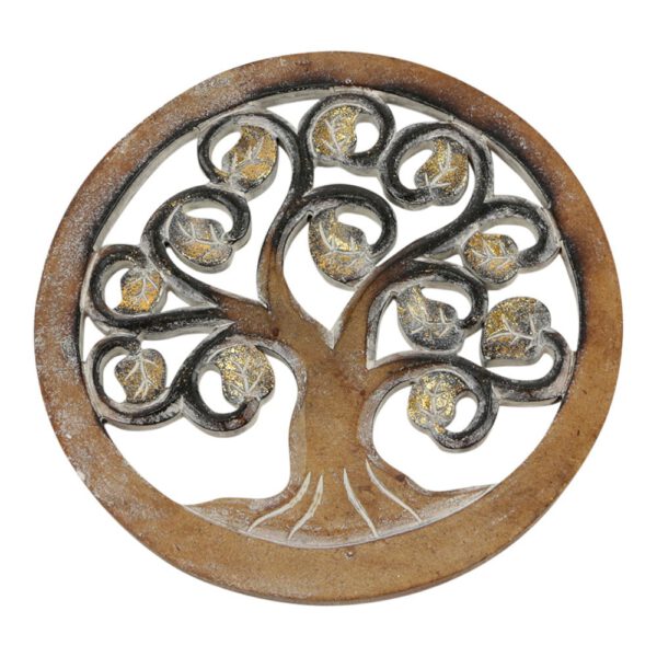 Houten Muurdecoratie Tree of Life Rond (20 x 20 x 1 cm)