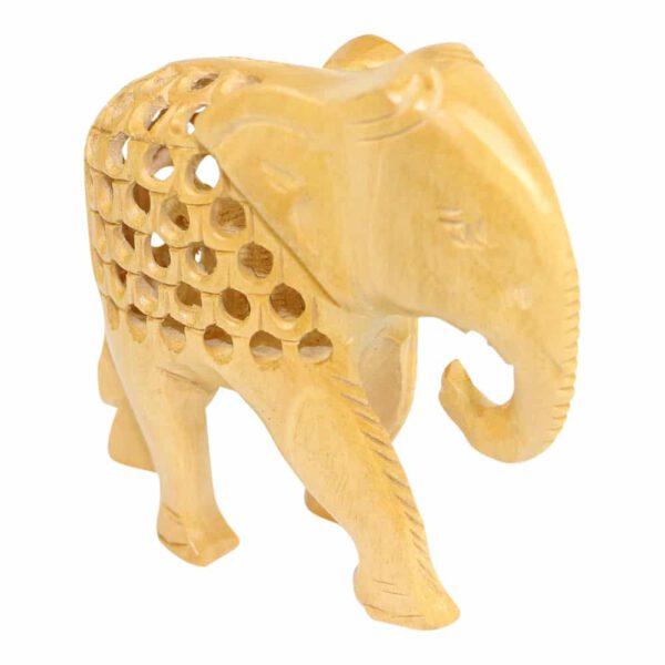 Houten Olifant Gekrulde Slurf (Medium)