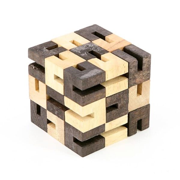 Houten Rubiks Kubus (9 cm)