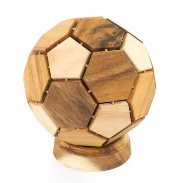 Houten Rubiks Puzzel Voetbal (25 cm)