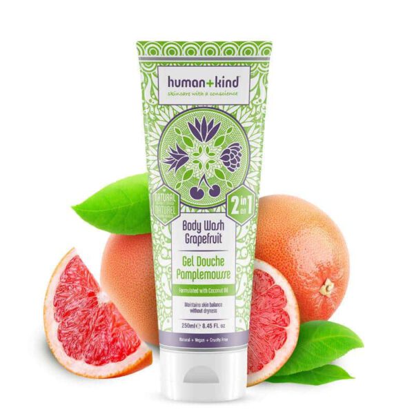 Human + Kind Shampoo Body Wash Grapefruit Vegan All-in-one