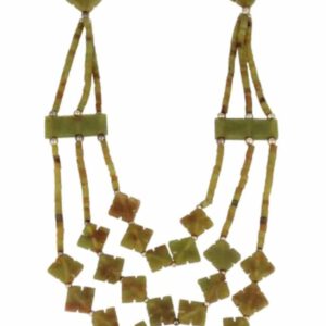 Jade Bohemian Ketting 3-streng Klaver Licht